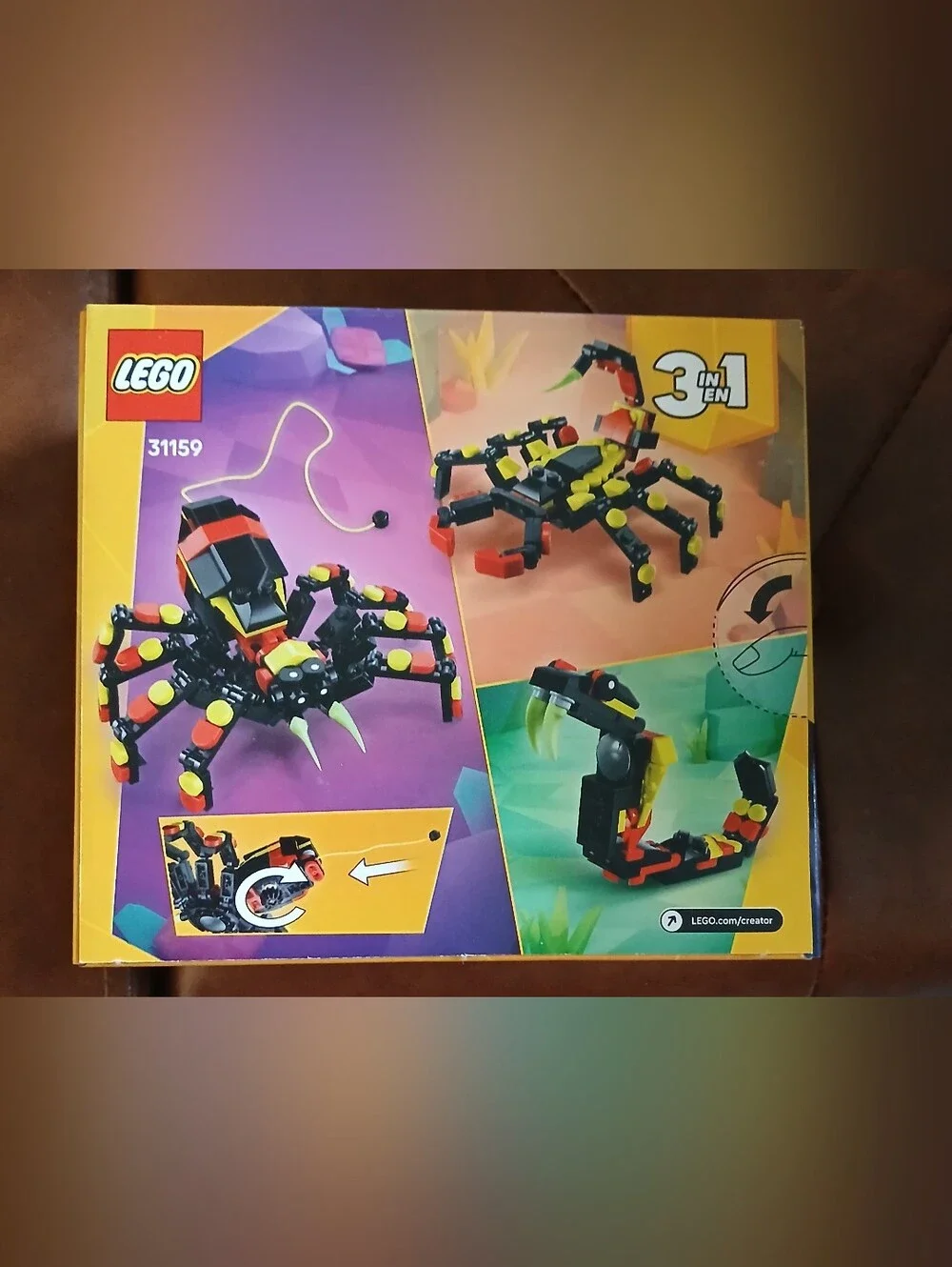 Lego Creator Black and Yellow Surprising Spider NWT Ages 7+ 153 Pieces